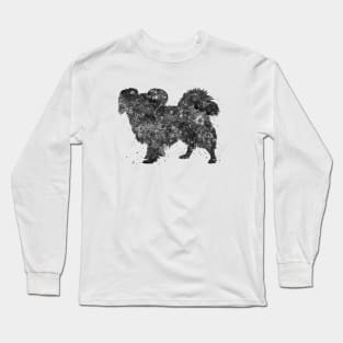 papillon dog black and white Long Sleeve T-Shirt